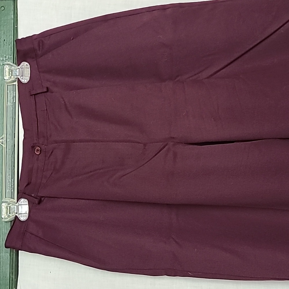 Bicé 100% Wool Wine Maroon Pants Trousers Fully Lined Women's Sz 14